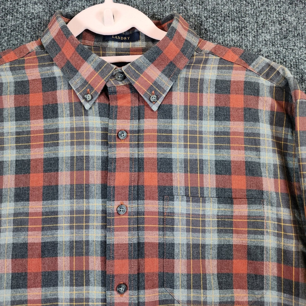 Pendleton Landry Men's Heritage Workwear Outdoors Plaid Button Down Shirt Size L